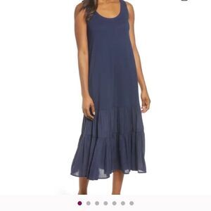 Caslon| Dresses | Caslon Navy Blue Tiered Sleeveless Maxi Dress Women’s L